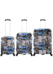 Saxoline Brooklyn Printed Hard Suitcase / Trolley / Travel Suitcase - (Set/S/M/L)