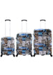 Saxoline Brooklyn Printed Hard Suitcase / Trolley / Travel Suitcase - (Set/S/M/L)
