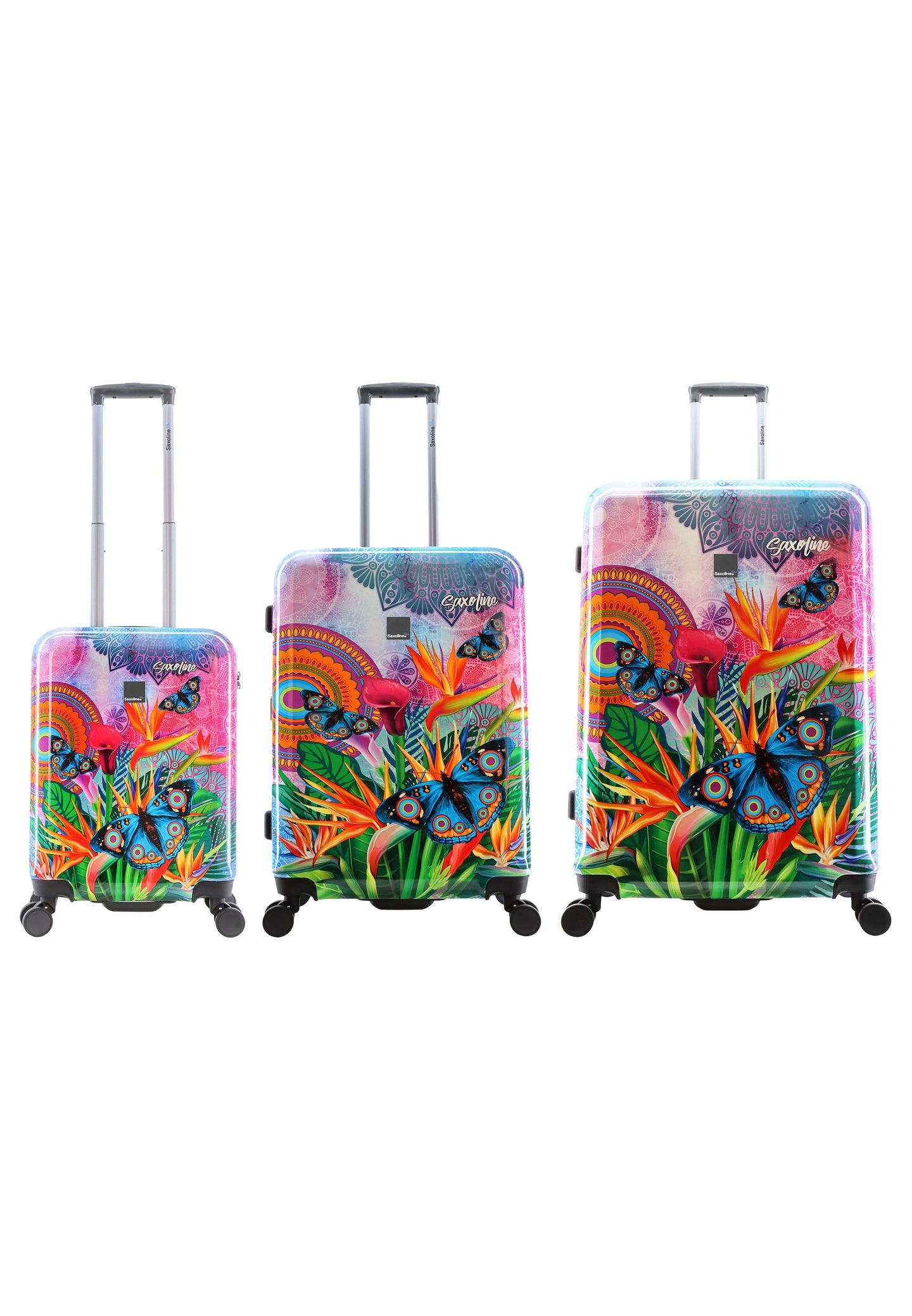 Saxoline Blue Butterfly Nature Hard Suitcase / Trolley / Travel Suitcase - (Set/S/M/L)