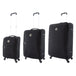 ELLE Mode Solft Suitcase / Trolley / Travel Suitcase - (Set/S/M/L) - Black