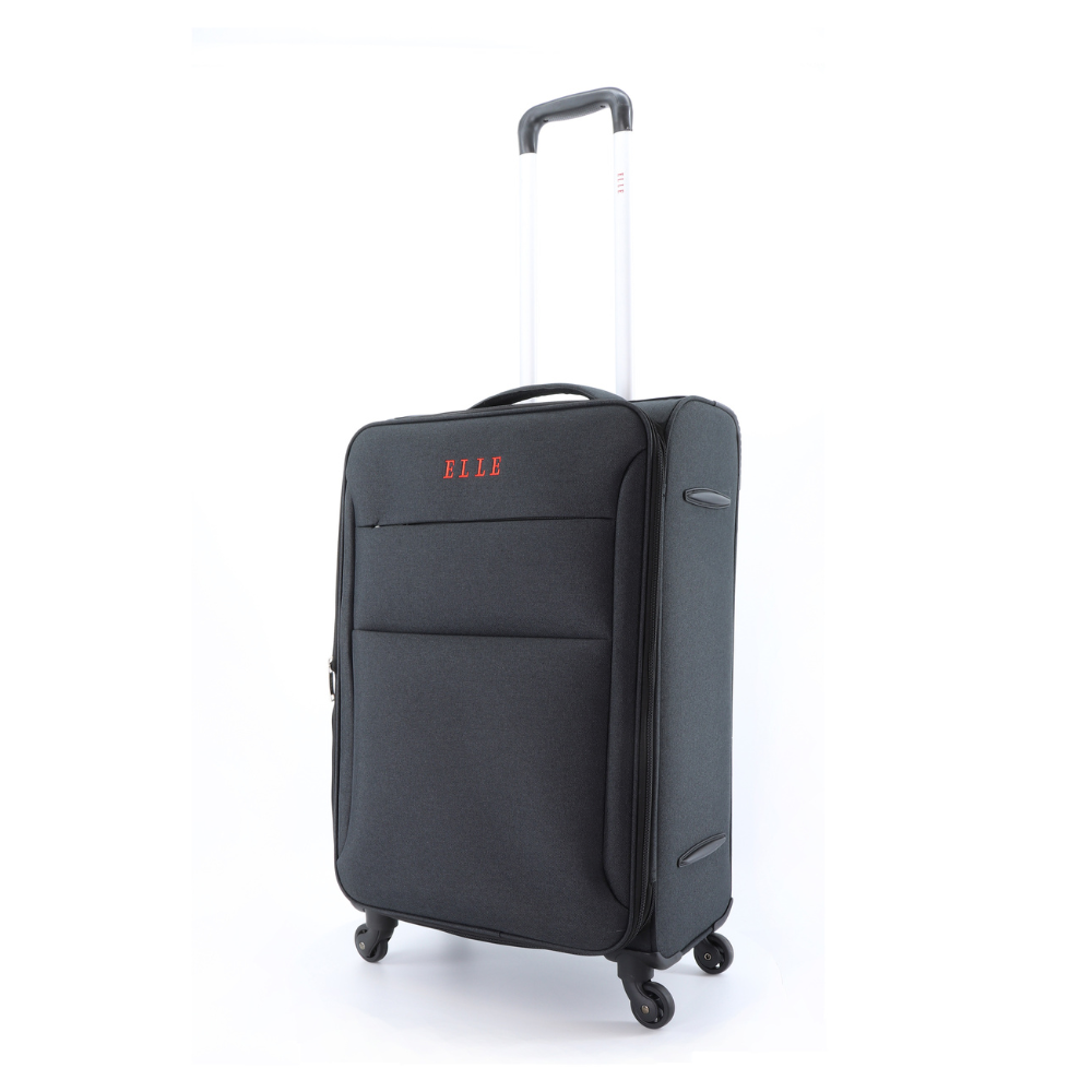 ELLE Pledge Solft Suitcase / Trolley / Travel Suitcase - (Set/S/M/L) - Black