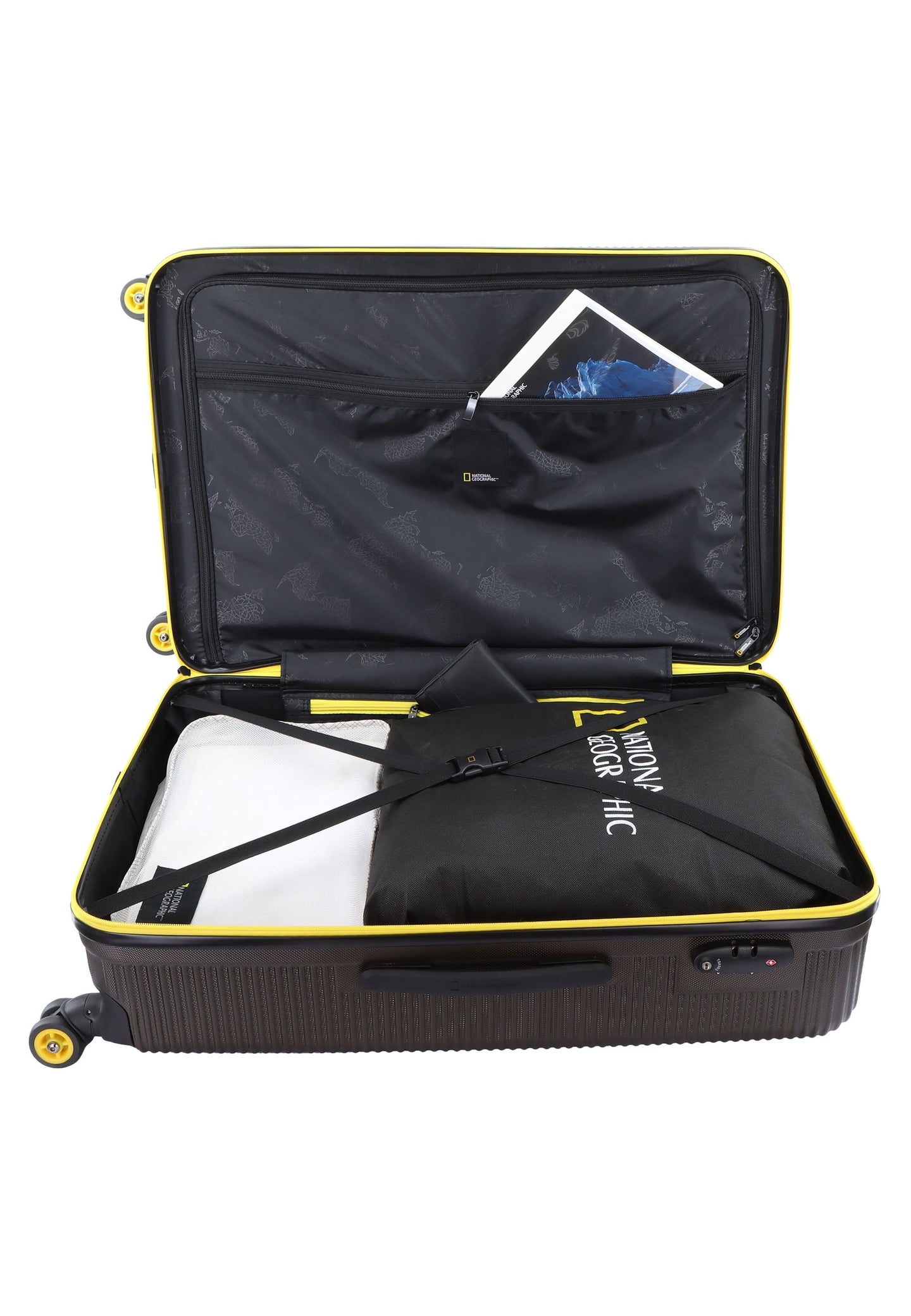National Geographic Abroad Hard Suitcase / Trolley / Travel Suitcase - (Set/S/M/L) - Khaki