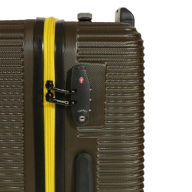 National Geographic Abroad Hard Suitcase / Trolley / Travel Suitcase - (Set/S/M/L) - Khaki