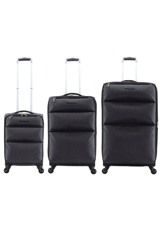 Saxoline Relax Red zipper Soft Suitcase / Trolley / Travel Suitcase - (Set/S/M/L)