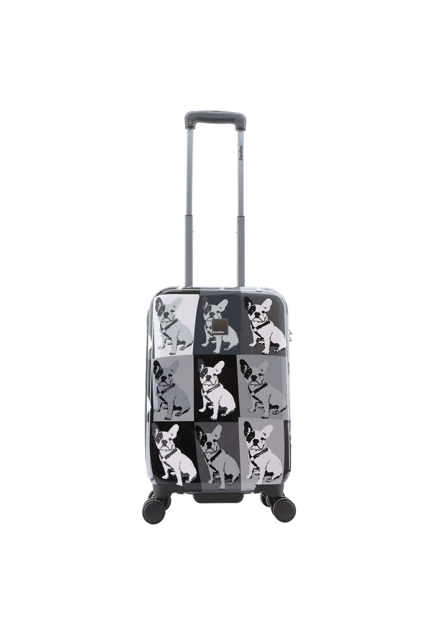 Saxoline Blue Bulldog Monochrome Hard Suitcase / Trolley / Travel Suitcase - (Set/S/M/L)