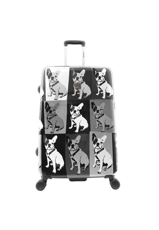 Saxoline Blue Bulldog Monochrome Hard Suitcase / Trolley / Travel Suitcase - (Set/S/M/L)