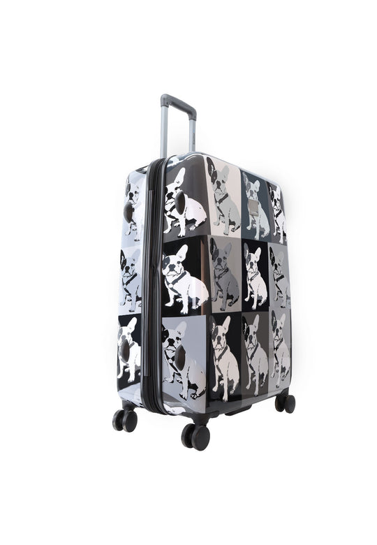 Saxoline Blue Bulldog Monochrome Hard Suitcase / Trolley / Travel Suitcase - (Set/S/M/L)