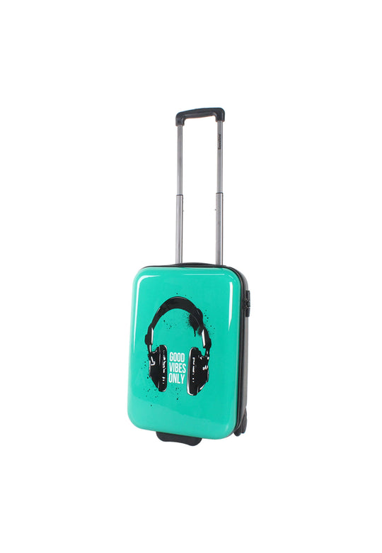 Saxoline Headphone Printed Handluggage Hard Suitcase / Trolley / Travel Suitcase - (Small)