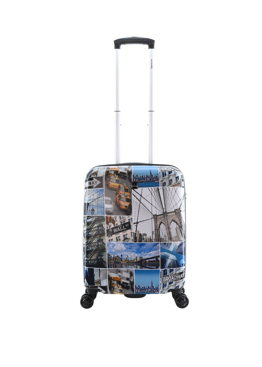 Saxoline Brooklyn Printed Hard Suitcase / Trolley / Travel Suitcase - (Set/S/M/L)