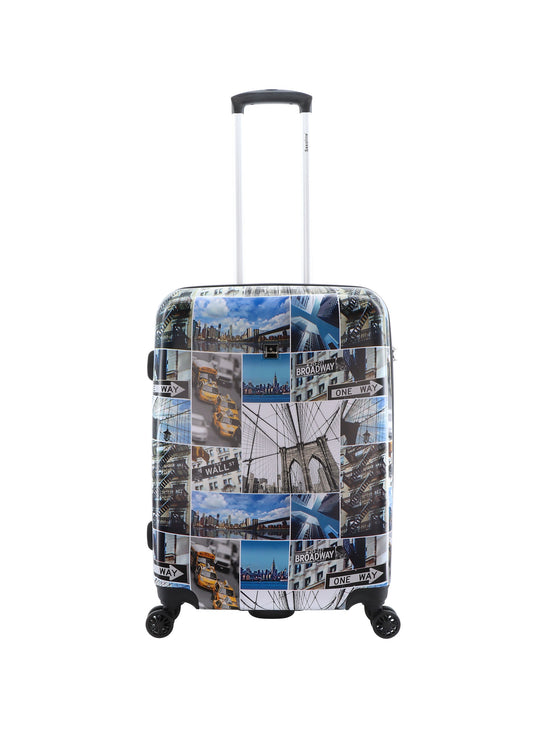 Saxoline Brooklyn Printed Hard Suitcase / Trolley / Travel Suitcase - (Set/S/M/L)