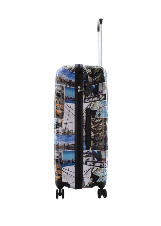 Saxoline Brooklyn Printed Hard Suitcase / Trolley / Travel Suitcase - (Set/S/M/L)
