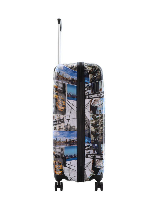 Saxoline Brooklyn Printed Hard Suitcase / Trolley / Travel Suitcase - (Set/S/M/L)