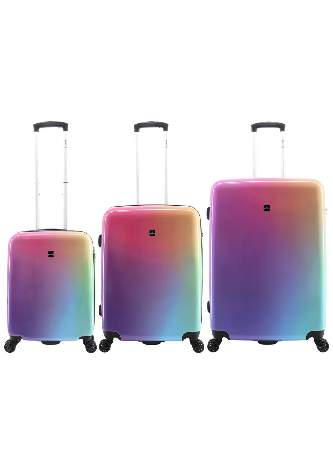Saxoline Rainbow Printed Hard Suitcase / Trolley / Travel Suitcase - (Set/S/M/L)