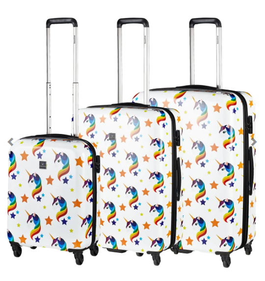 Saxoline Unicorn Printed Hard Suitcase / Trolley / Travel Suitcase - (Set/S/M/L)
