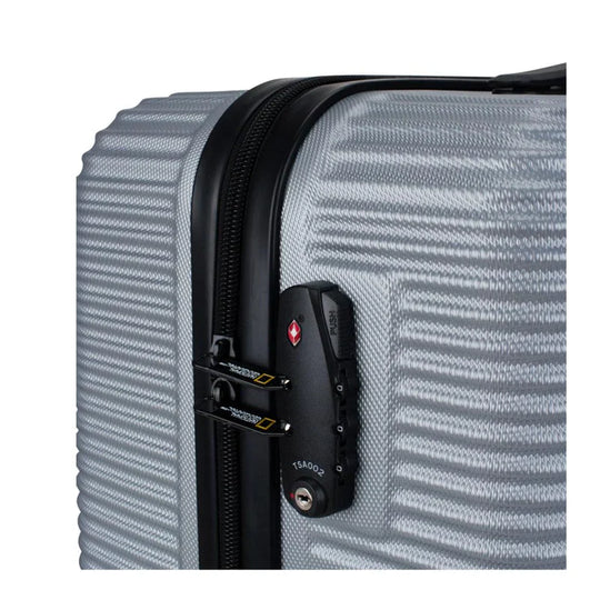 National Geographic Abroad Hard Suitcase / Trolley / Travel Suitcase - (Set/S/M/L) - Silver