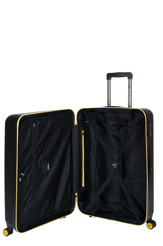 National Geographic Abroad Hard Suitcase / Trolley / Travel Suitcase - (Set/S/M/L) - Black