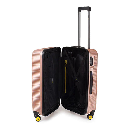 National Geographic Abroad Hard Suitcase / Trolley / Travel Suitcase - (Set/S/M/L) - Rose Gold
