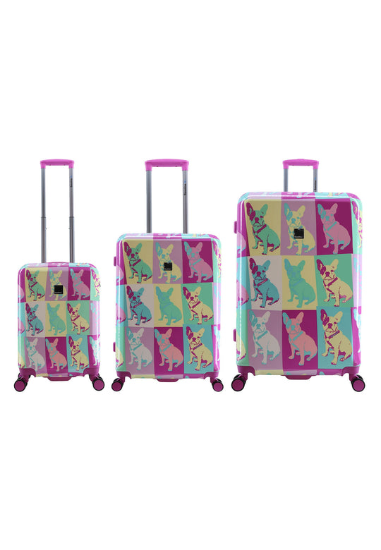 Saxoline Blue Bulldog Emotion Hard Suitcase / Trolley / Travel Suitcase - (Set/S/M/L)