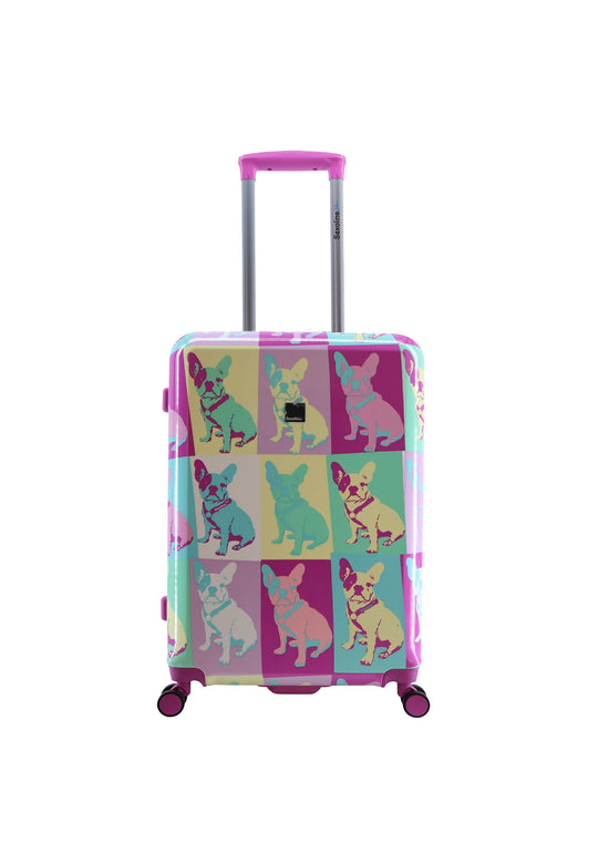 Saxoline Blue Bulldog Emotion Hard Suitcase / Trolley / Travel Suitcase - (Set/S/M/L)