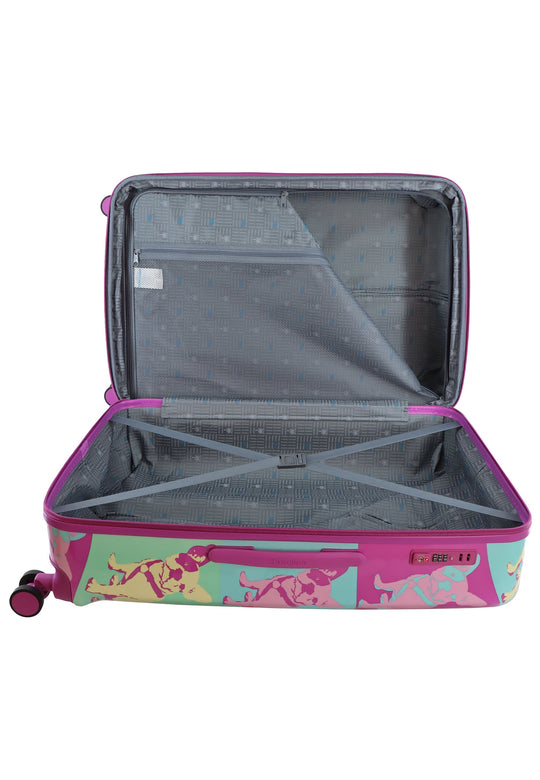 Saxoline Blue Bulldog Emotion Hard Suitcase / Trolley / Travel Suitcase - (Set/S/M/L)