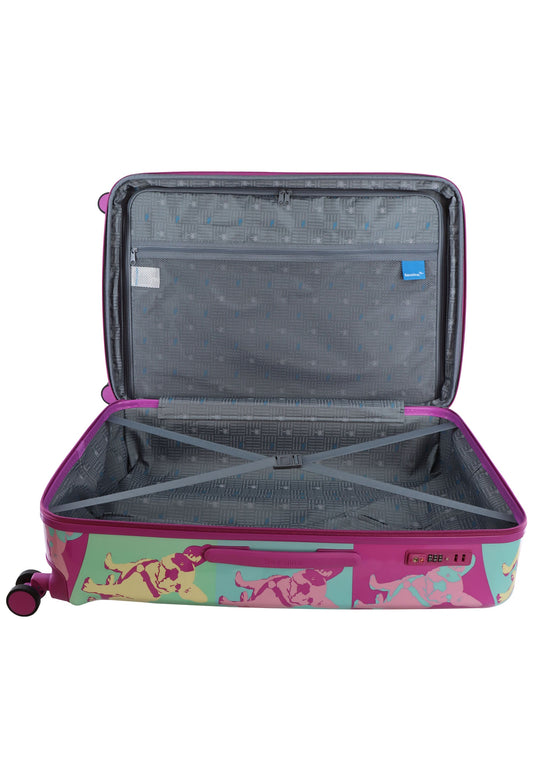 Saxoline Blue Bulldog Emotion Hard Suitcase / Trolley / Travel Suitcase - (Set/S/M/L)