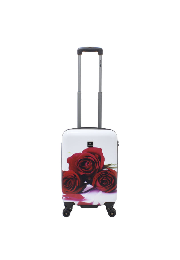 Saxoline Red Roses Printed Hard Suitcase / Trolley / Travel Suitcase - (Set/S/M/L)