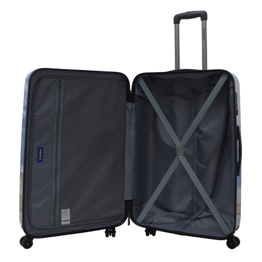 Saxoline Black Horse Printed Hard Suitcase / Trolley / Travel Suitcase - (Set/S/M/L)