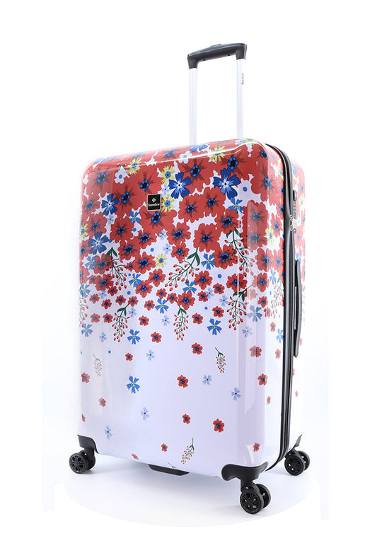 Saxoline Blessing Flowers Printed Hard Suitcase / Trolley / Travel Suitcase - (Set/S/M/L)