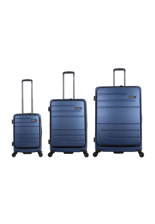 Discovery Patrol Hard Suitcase / Trolley / Travel Suitcase - (Set/S/M/L) - Blue