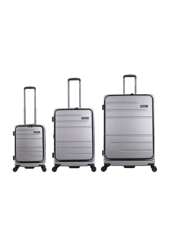 Discovery Patrol Hard Suitcase / Trolley / Travel Suitcase- (Set/S/M/L) - Silver