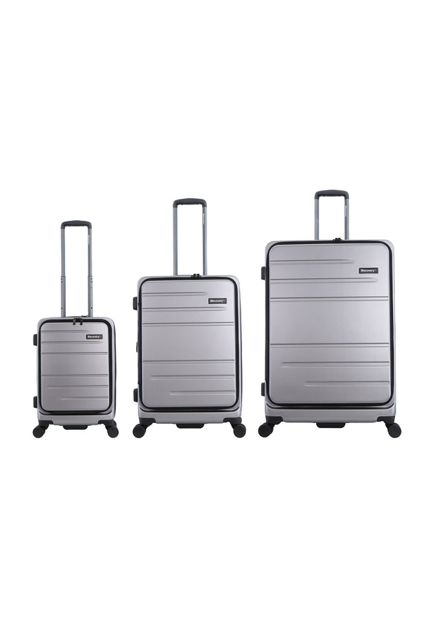 Discovery Patrol Hard Suitcase / Trolley / Travel Suitcase- (Set/S/M/L) - Silver