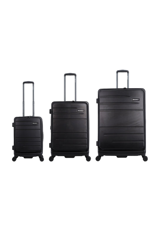Discovery Patrol Hard Suitcase / Trolley / Travel Suitcase- (Set/S/M/L) -  Black