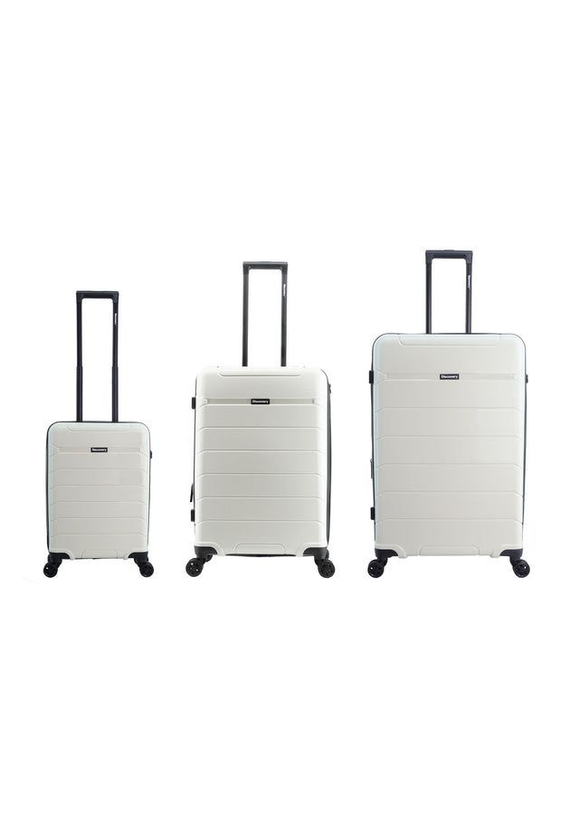 Discovery Skyward Hard Suitcase / Trolley / Travel Suitcase - (Set/S/M/L) - White