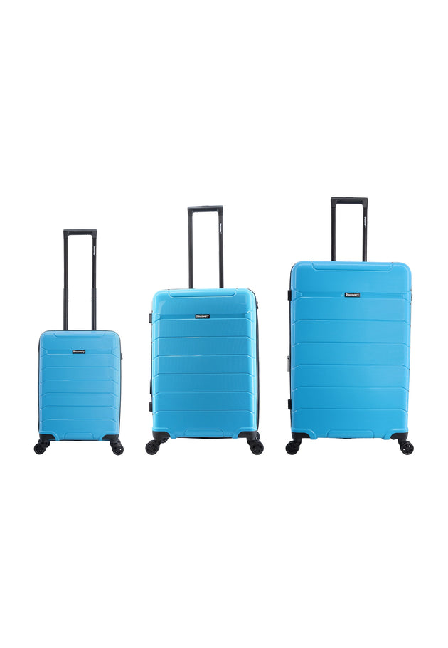 Discovery Skyward Hard Suitcase / Trolley / Travel Suitcase - (Set/S/M/L) - Blue