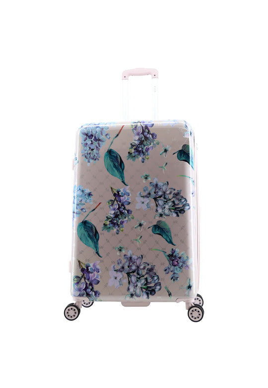 ELLE Floret Hard Suitcase / Trolley / Travel Suitcase - (Set/S/M/L) - Lilac