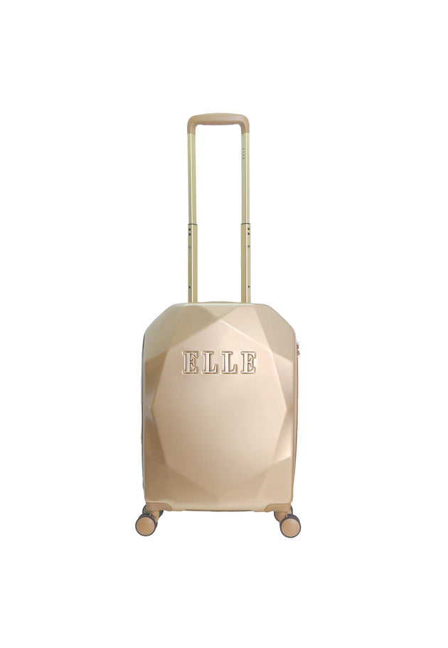 ELLE Diamond Hard Suitcase / Trolley / Travel Suitcase - (Set/S/M/L) - Taupe