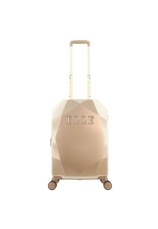 ELLE Diamond Hard Suitcase / Trolley / Travel Suitcase - (Set/S/M/L) - Taupe