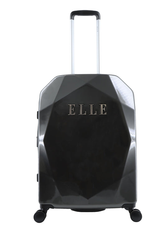 ELLE Diamond Hard Suitcase / Trolley / Travel Suitcase - (Set/S/M/L) - Anthracite