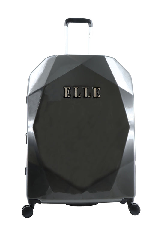 ELLE Diamond Hard Suitcase / Trolley / Travel Suitcase - (Set/S/M/L) - Anthracite