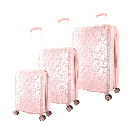 ELLE Alors Hard Suitcase / Trolley / Travel Suitcase - (Set/S/M/L) - Pink