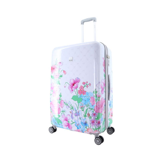 ELLE Flower Hard Suitcase / Trolley / Travel Suitcase - (Set/S/M/L) - White