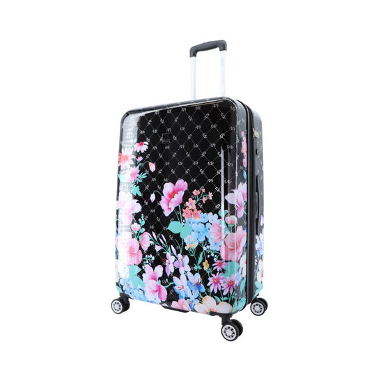 ELLE Flower Hard Suitcase / Trolley / Travel Suitcase - (Set/S/M/L) - Black
