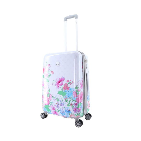 ELLE Flower Hard Suitcase / Trolley / Travel Suitcase - (Set/S/M/L) - White