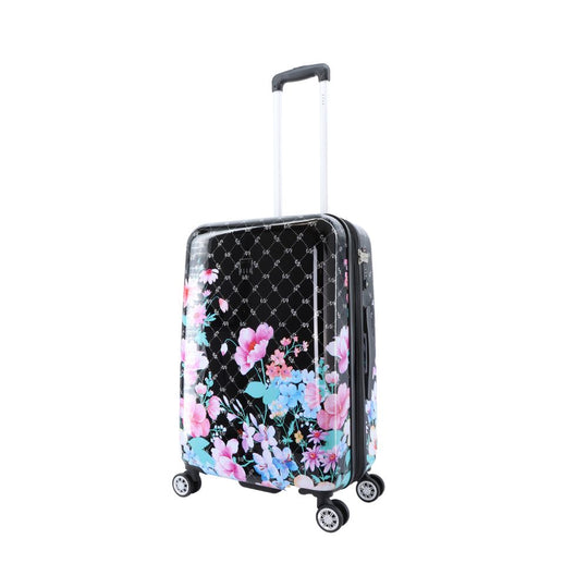 ELLE Flower Hard Suitcase / Trolley / Travel Suitcase - (Set/S/M/L) - Black