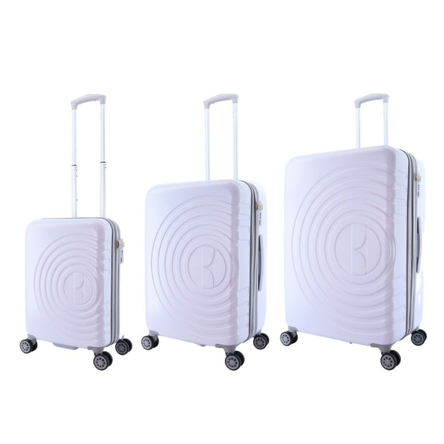 ELLE Debossed Hard Suitcase / Trolley / Travel Suitcase - (Set/S/M/L) - Lila