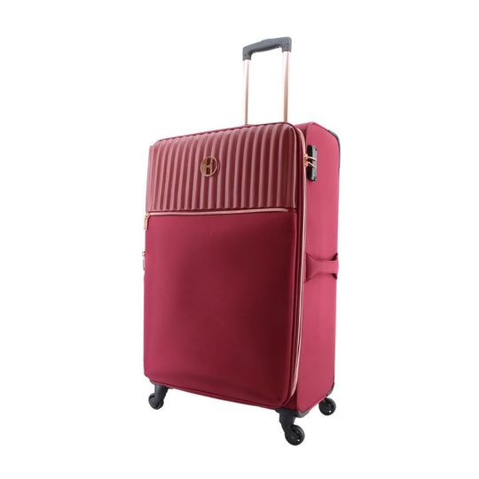 ELLE Giant Solft Suitcase / Trolley / Travel Suitcase - (Set/S/M/L) - Burgundy