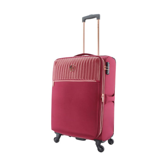 ELLE Giant Solft Suitcase / Trolley / Travel Suitcase - (Set/S/M/L) - Burgundy
