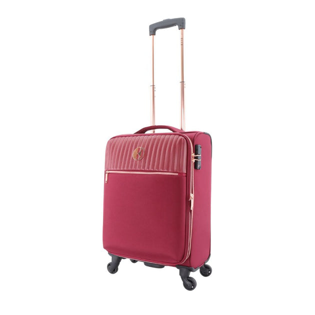 ELLE Giant Solft Suitcase / Trolley / Travel Suitcase - (Set/S/M/L) - Burgundy