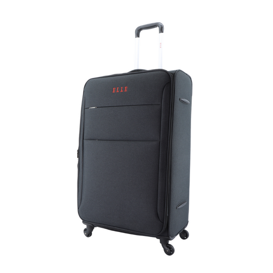 ELLE Pledge Solft Suitcase / Trolley / Travel Suitcase - (Set/S/M/L) - Black
