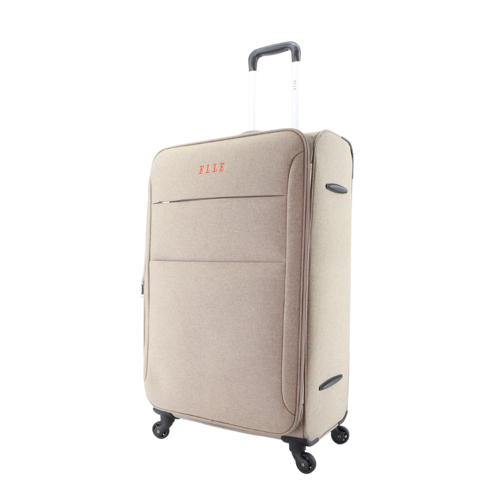 ELLE Pledge Solft Suitcase / Trolley / Travel Suitcase - (Set/S/M/L) - Beige